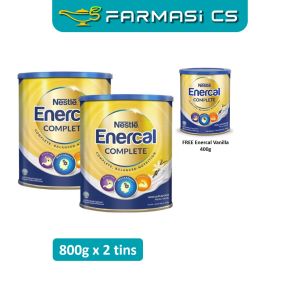 (FREE 400g) Enercal Complete 850g x 2 Tins (TWIN) EXP:10/2028 [ nestle vanilla complete & balance nutrition ]