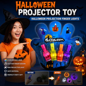 Projection Finger Light Multicolor LED Wearable Finger Lamp Light Up Finger Toy High Brightness Interactive Party Favor Costume Party Props 万圣节投影手指灯