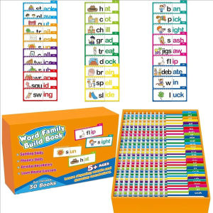 30 Read And Rhyme Flip Books Word Families Flash Cards ABC Vocabulary Flash Cards Educational Reading Games new