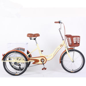 3 wheels 20 inch bike with basket and back seat Adult Recumbent Bikes cruiser Trike for Seniors Tricycle Trike oldable Adult Tricycle three-Wheeled Cruise Trike Men Women Bike Basikal tiga roda dewasa ride on school shopping market riding