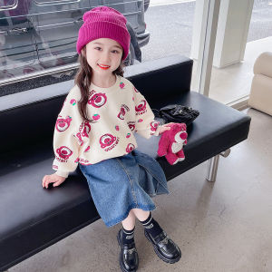 Kids High Quality Polyester Sweatshirts Long Sleeve Tops Outerwear Coats for Kids Girls 2-9 Years Old