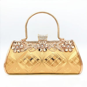 Evening bag female bag restoring ancient ways can be single shoulder slope across the hard metal PU princess KTV package contains interlayer zipper bag