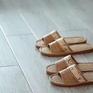 Bamboo Woven Rattan Summer Home CoupleS Straw Slippers Indoor Thick Soft Sole Wooden Floor Home Sandals