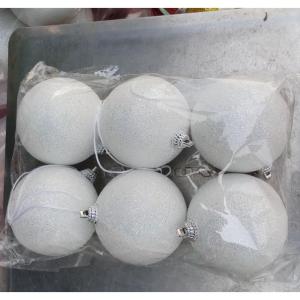 6 trái châu kim tuyến màu trang trí noel đường kính 8cm. NOELC8
