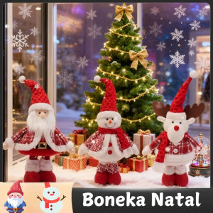 Mainan Dekorasi Natal Ritsleting Kaki Flexible Bisa Dipanjang Pendek Kado Natal Pajangan Natal Ornamen Natal Hiasan Natal