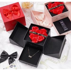 ETERNAL PROMISE RING BOX - HIDDEN JEWELRY / BOX CINCIN NIKAH LAMARAN / TEMPAT CINCIN NIKAH LAMARAN / KOTAK CINCIN MAWAR DIPUTAR/ HADIAH PASANGAN / BOX KALUNG GELANG / KOTAK KALUNG / KADO PASANGAN / KOTAK CINCIN BUNGA MAWAR DIPUTAR
