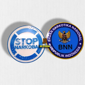 Stiker BNN Stop Narkoba Bulat Sepasang / Stiker BNN Stop Narkoba Mobil 2pc / stiker bnn bulat timbul