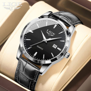 LIGE Kuarsa Jam Tangan Pria Kklasik Formal Bercahaya Anti Air Watches for Woman + Kotak