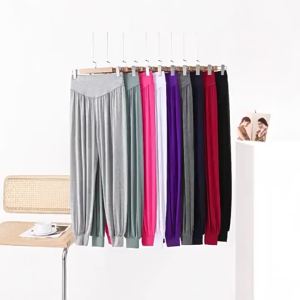 Modal WomenS Harem Pants Spring Summer Solid Color High-Waisted Draped Loose-Fit Casual Yoga Dance Sport Pants
