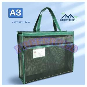 PREFERRED 1pc A3 Storage Bag with Handle and Zipper Organizer Transparent Bag for Posters Board Painting Book Bulletin Boards Watercolor Sketchbook