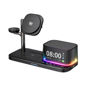 QI2.2 25W Super Fast Magnetic Wireless Charger Stand Charging Station with Bluetooth Speaker