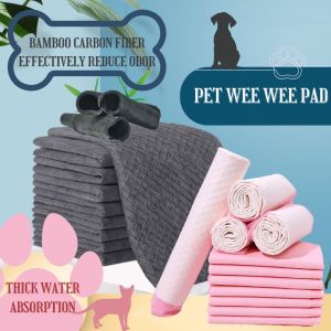 Wee Wee Pad Pet Puppy Training Pad Urine Pad Bamboo Carbon Fiber Charcoal Odorless Extra Thick Version Cat Dog