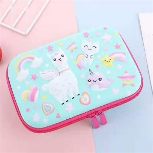 PRETTY Văn phòng phẩm EVA Công Suất lớn Không thấm nước Phim hoạt hình Hai Lớp Bút Chì Trường Hợp 3D Bút Chì Túi Hộp Bút Chì Sinh viên Túi