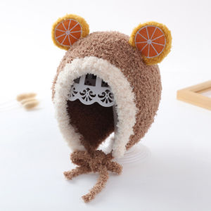 New Cute Fruit Ears Baby Hat Winter Warm Plush Baby Boy Girl Caps Beanie Ear Protection Thicken Kids Children Hat Bonnet Gorras