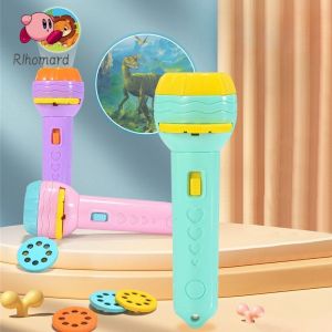 Rlhomard ✨โปรเจคเตอร์ไฟฉายของเล่นเด็กโปรเจคเตอร์ภาพการศึกษาปฐมวัยการจับคู่การระบุสัตว์ดิจิตอลไดโนเสาร์โปรเจคเตอร์✨