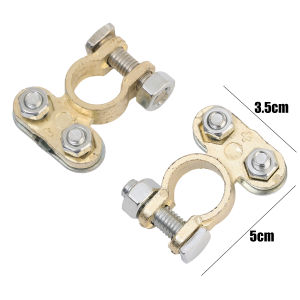 2PCS Car Battery Connector Corrosion Resistant Aluminum Alloy Copper Plated Pile Head Connecting Terminal for Auto Sedan Truck Vans