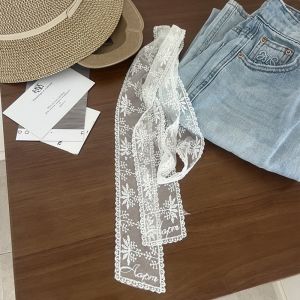 K0K4DQ Y2k Long Lace Waistband Floral Bow Lace Waist Belt Korean Thin Dress Jeans Belt Streetwear