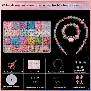【COD】DIY Gelang Pandora Set Manik Manik DIY Kalung Gelang Bracelet Hadiah Gelang Pembuat Kit Anak Hadiah Mainan Perempuan Anak