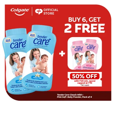 [BUY 2 FREE 2] Tender Care Classic Mild + Assorted Tender Care Baby Powder 200g Assorted Bundle of 4
