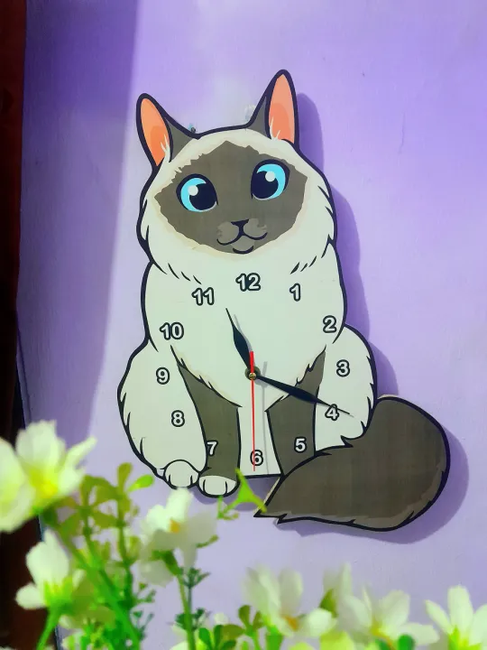 Jam%20Dinding%20Aesthetic%20Karakter%20Kucing%20Himalaya%20-%20Image%204
