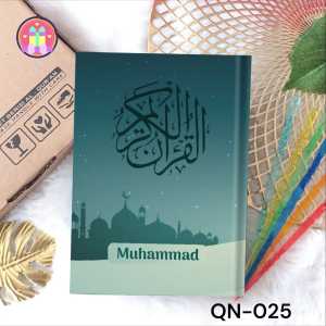 Hampers Al Quran Set Box Muslim FREE Custom Nama Ukuran A5 BLUE SERIES