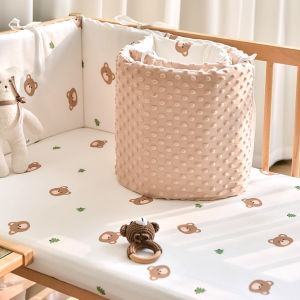 New Cotton Newborn Crib Protector Soft Baby Bed Anti-collision Bumper Removable Safety Rail Fence