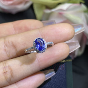 High-grade natural Tanzanite ring for women ins Niche gemstone Ring Light luxury High quality sterling silver opening adjustable gemstone ring for women Women Fashion Rings tanzanite stone ring