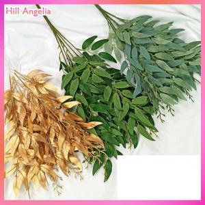 [Hill Angelia] artificial leaves bouquet willow wedding backdrop faux foliage home decor