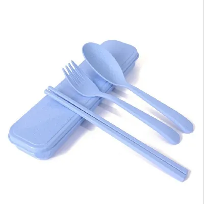 3 in 1 Spoon Fork & Chopstick Set with Organizer Box portable tableware