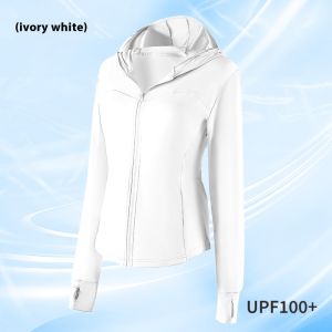 Bloombeyond thể thao ngoài trời mùa hè trùm đầu có dây kéo-up Áo khoác cho phụ nữ với upf100 + bảo vệ khỏi ánh mặt trời