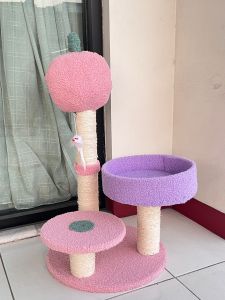Mainan Kucing Cat Condo Tower Peach Pet Cat Tree Mainan Hewan Dog