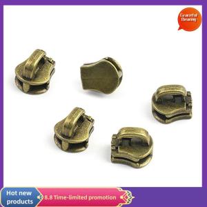 Graceful 10Pcs 5# Metal Zipper Head Pull Slider Zip Lock Bag Luggage Garment DIY Repair Kit Hardware Accessories
