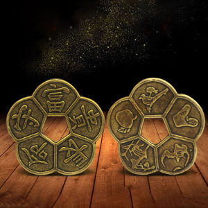 【Attract Wealth And Fortune】Longevity And Wealth Amulet Prosperity Amulet Lucky Charm Chinese Style Copper Decoration