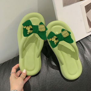 Xishops สินค้าใหม่มาแรง รองเท้าหูหนีบแฟชั่นสำหรับผู้หญิง พื้นหนา เหมาะกับเดินชายหาด สไตล์เกาหลีน่ารักสุดๆบอกเลยของต้องมี