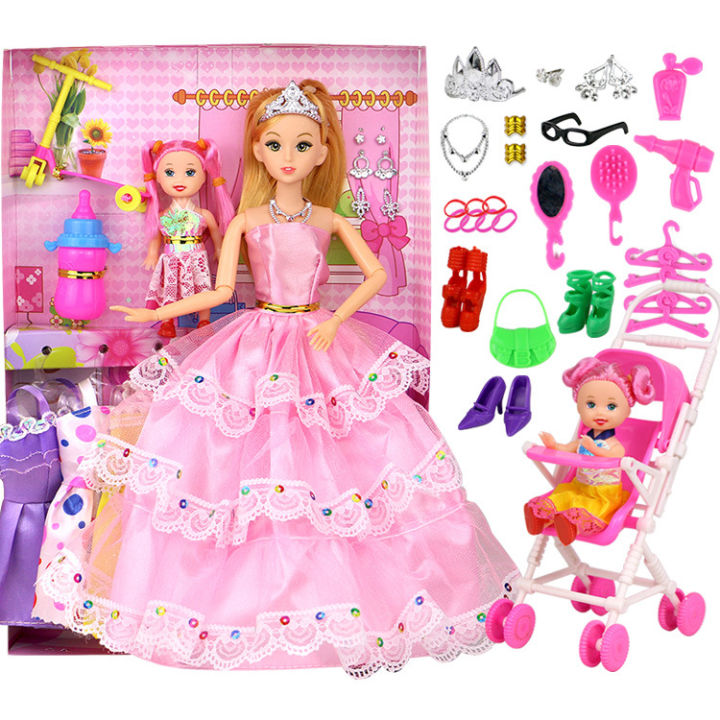 58pieces/1set of BABI doll gift set princess Barbie girl princess