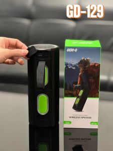 ลำโพงบลูทูธ รุ่น GD-129 มีสายหิ้วพกพาง่าย สามารถเปิด-ปิดลำโพงได้2 รองรับ TF USB P.M.P.O 100W เสียงดีเบสแน่น กำลังขับ12W ลำโพงยอดฮิต ความจุแบตเตอรี่1200mAhx2