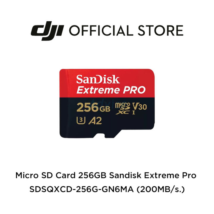 Micro SD Card Sandisk Extreme Pro 256GB SDSQXCD256GGN6MA (200MB/s.) Lazada.co.th