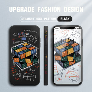 Hontinga Casing Case For Samsung Galaxy Note 9 Note9 Case Formula Rubiks Cube Square Original Liquid Soft Silicone Edge Pattern Case Full Cover Camera Protection Cases Back Cover Phone Casing Softcase For Boys Men
