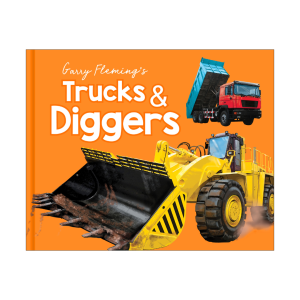 Trucks & Diggers Educational Book To Learn About Construction Vehicles With Beautiful Illustrations