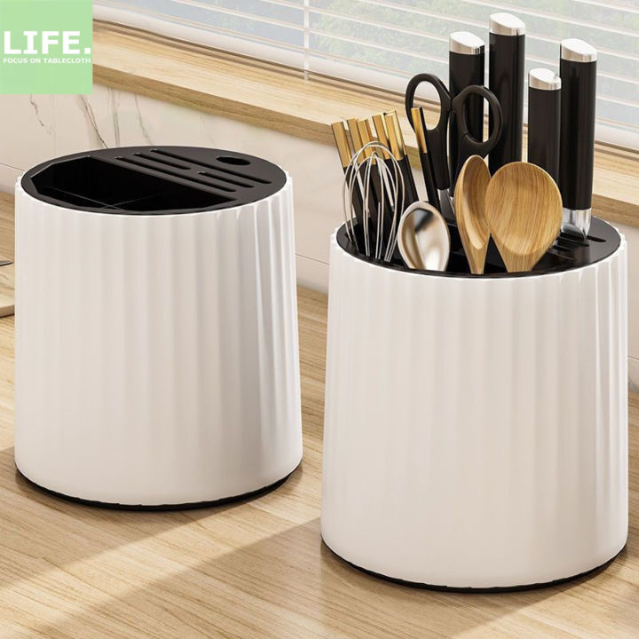 Life Rotary Knife Holder Kitchen Shelf Chopstick Storage Container