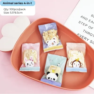 Manggo 100Pcs Polvoron Wrapper Plastic Packing Bags Candy Plastic Pastry Packagings Cookie Bag 5.5x8.5cm for Small Business