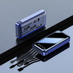 Tampilan digital catu daya pengisian daya cepat 20000 mah 1 port dengan kabel c usb mikro petir