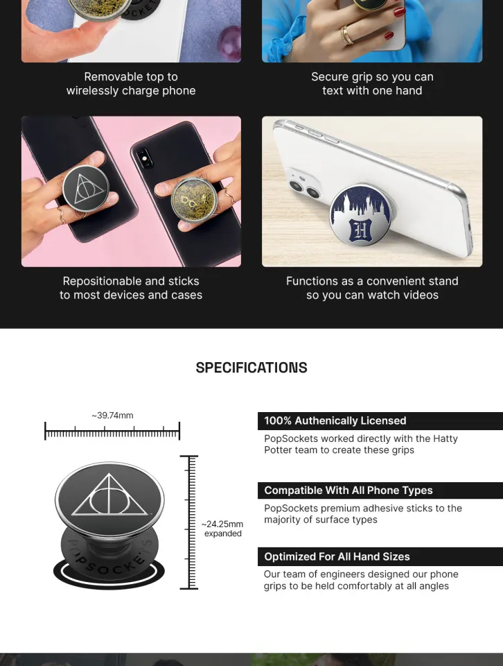 PopSockets Official Harry Potter PopGrip The Premium Phone Grip