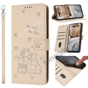 Lật bằng da trường hợp đối với Honor 400 thông minh x7d 5g 400 thông minh 2025 điện thoại Bìa vỏ Họa Tiết Con Mèo sang trọng da khe cắm thẻ Wallet đứng chủ chống sốc Bumper viền nhựa TPU mềm