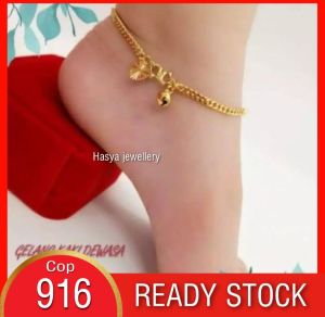 Anklet /GELANG KAKI PADU COP 916 EMAS KOREA / EMAS BANGKOK COP 916 JEWELLRY FOR WOMEN