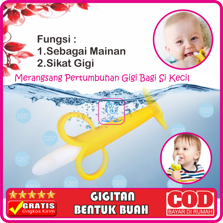 platube teether bayi size 3 bulan mainan gigit bayi aman bpa free