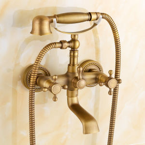 1 Set Keran Shower Kamar Mandi Shower Kuningan Antik Set Keran Kamar