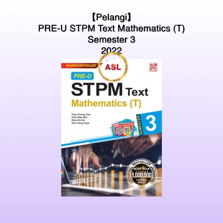 Stpm Math T 【Pelangi】PRE-U STPM Text Mathematics (T) Semester 3 Edisi 2022 | Lazada