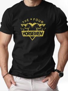 Men t-shirt 100% Cotton HORSEMEN Pattern Print Round Neck Breathable Streetwear Tee Casual Fashion High quality Clothing
