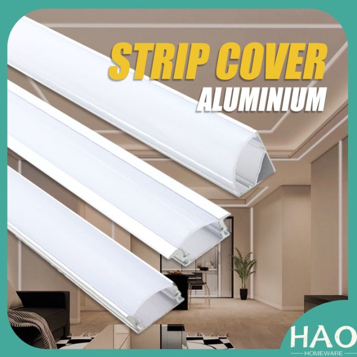 Cover Lampu Aluminium Kap Led Strip 1m / 100 cm Tapeguard Led Light